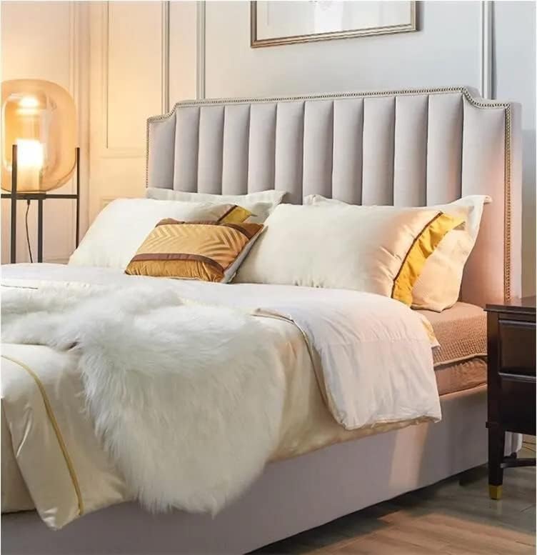 Aroma Homes Bedroom Furniture Queen King size Home Hotel upholstered Fabric bed With medical mattress (200 x 200cm) - Image 3